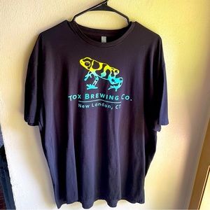 Tox Brewing Company, New London, CT. Black Tshirt w/ Frog. Size 2XL